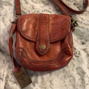 FRYE Cognac leather cross body